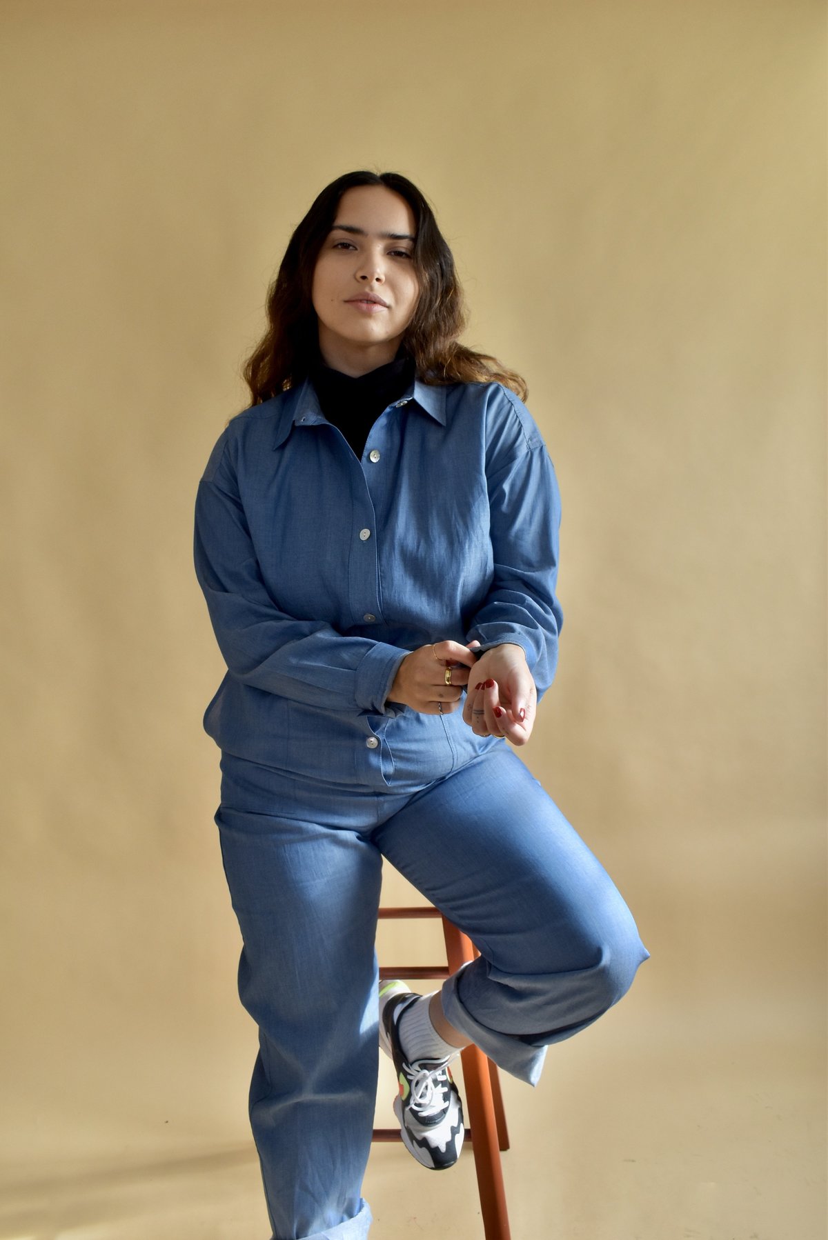 Altar Houseline Cassie Coverall - Denim Chambray - Image 1 of 15