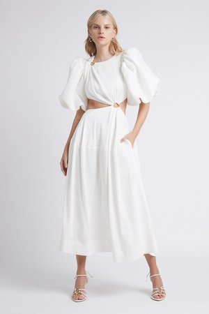 vanades cut out ring midi dress Aje Wave Cut Out Ring Midi