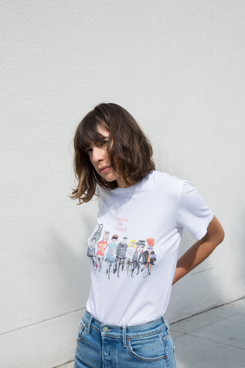 【Unfortunate Portrait】WINTOUR DE FRANCE Boyfriend Tシャツ wintour-de-france-tee-white-
