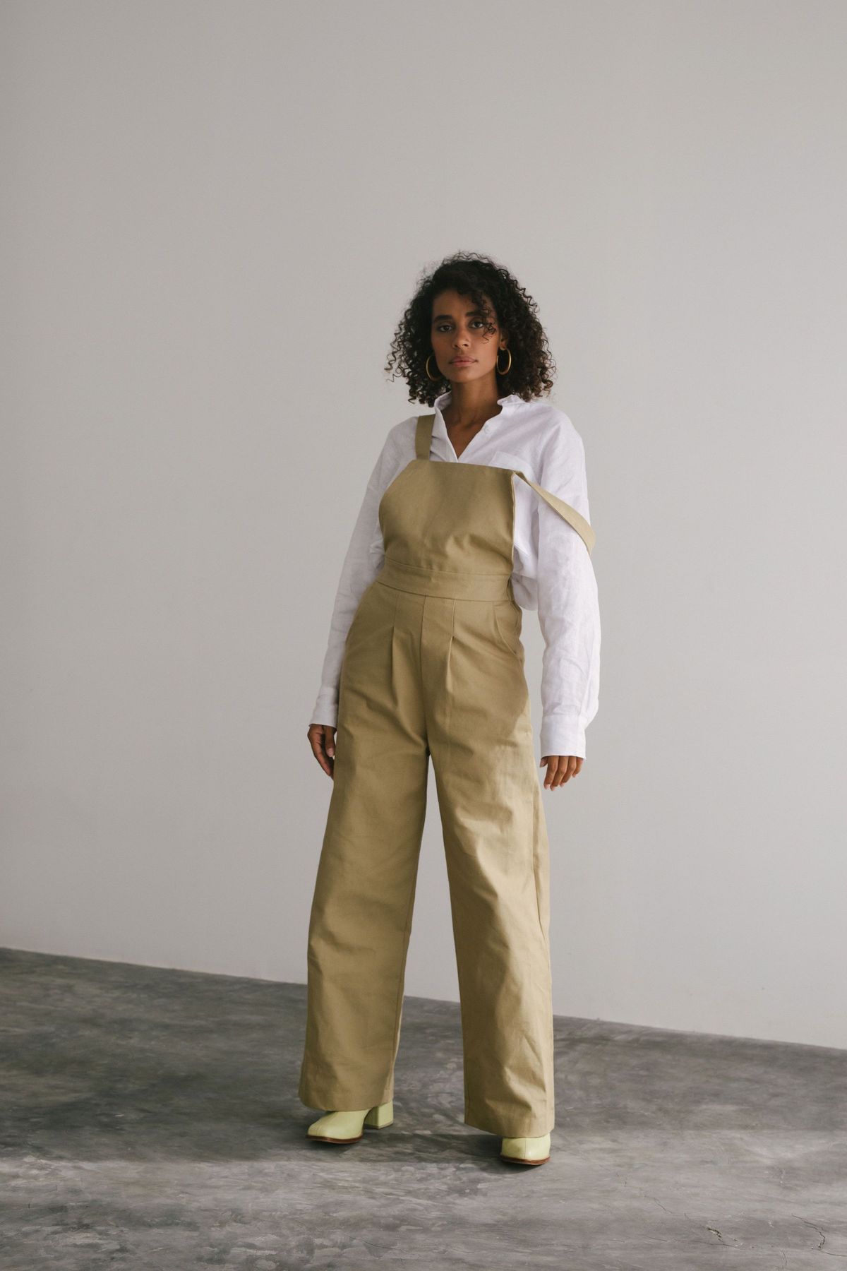 BAHHGOOSE ARI OVERALLS - Khaki | Garmentory display picture 1