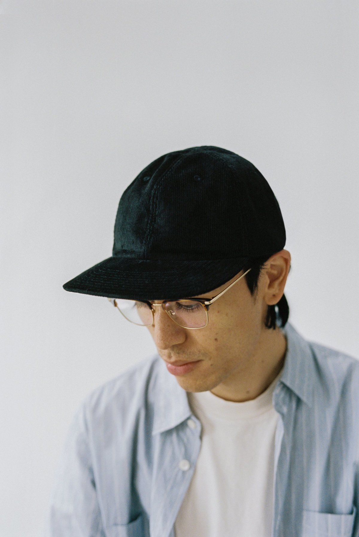 Found Feather 6 Panel Baseball Cap - Black Corduroy | Garmentory