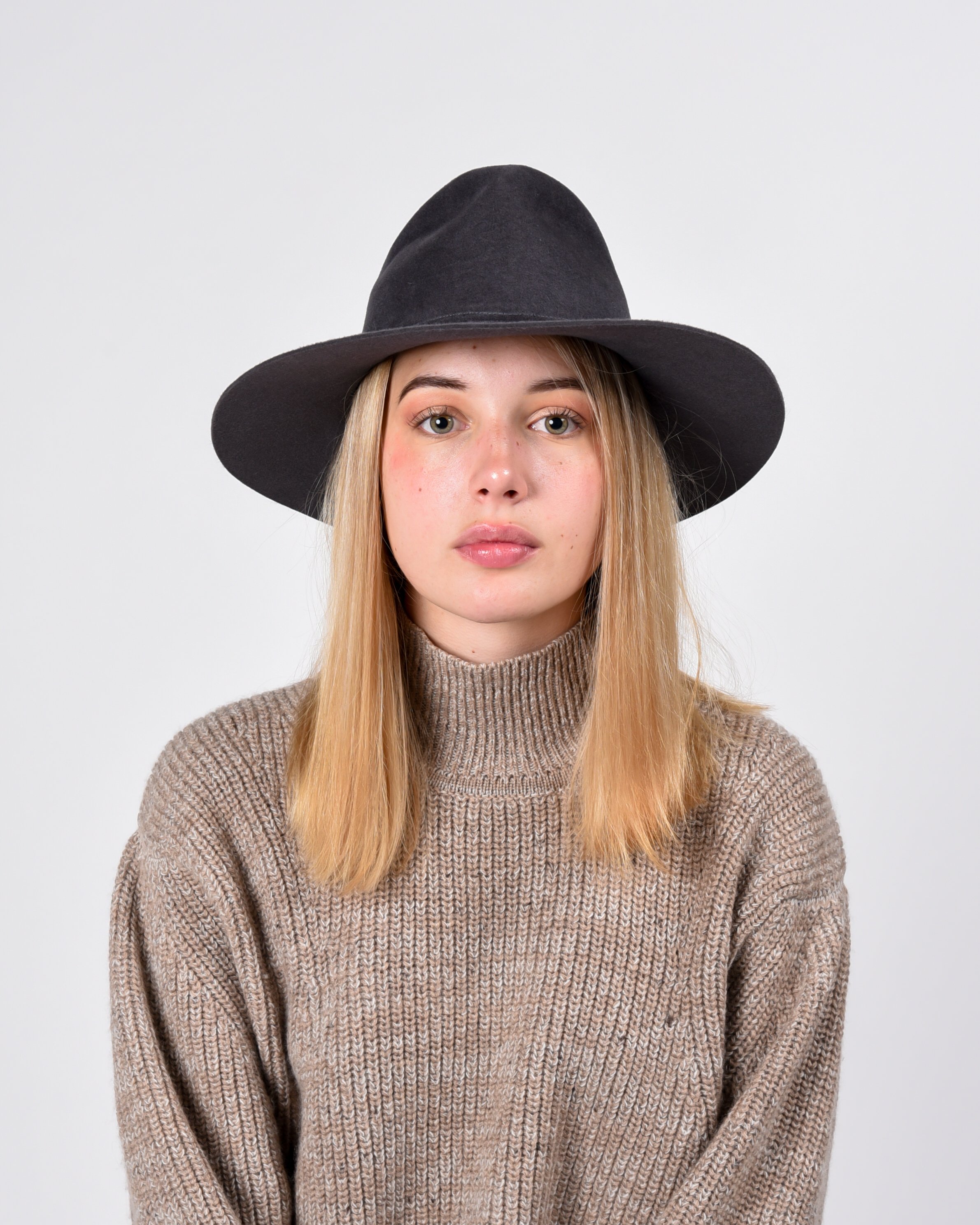Brookes Boswell Grey Fedora Hat SIMON IN VELOUR FELT main image 2