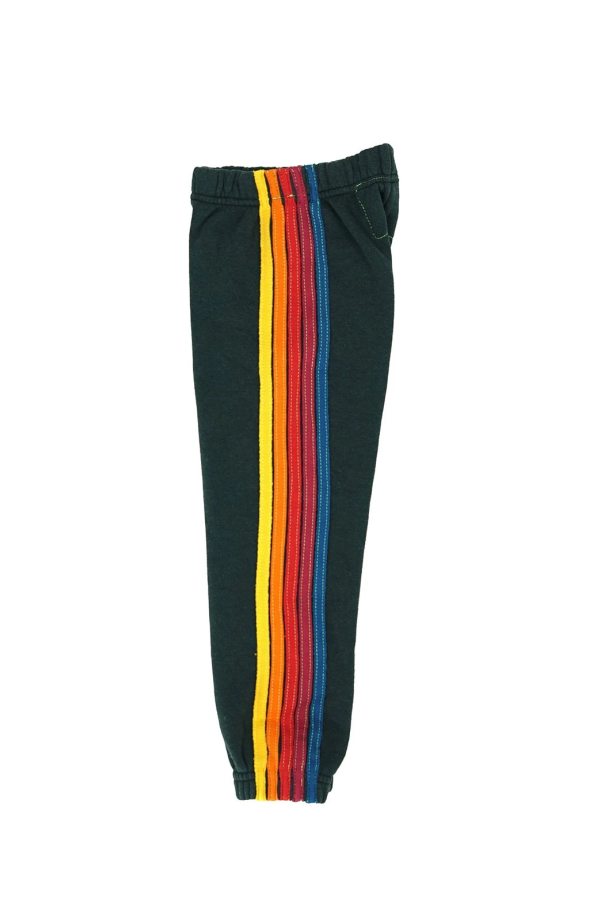 Kids Aviator Nation 5 Stripe Sweatpants - Charcoal