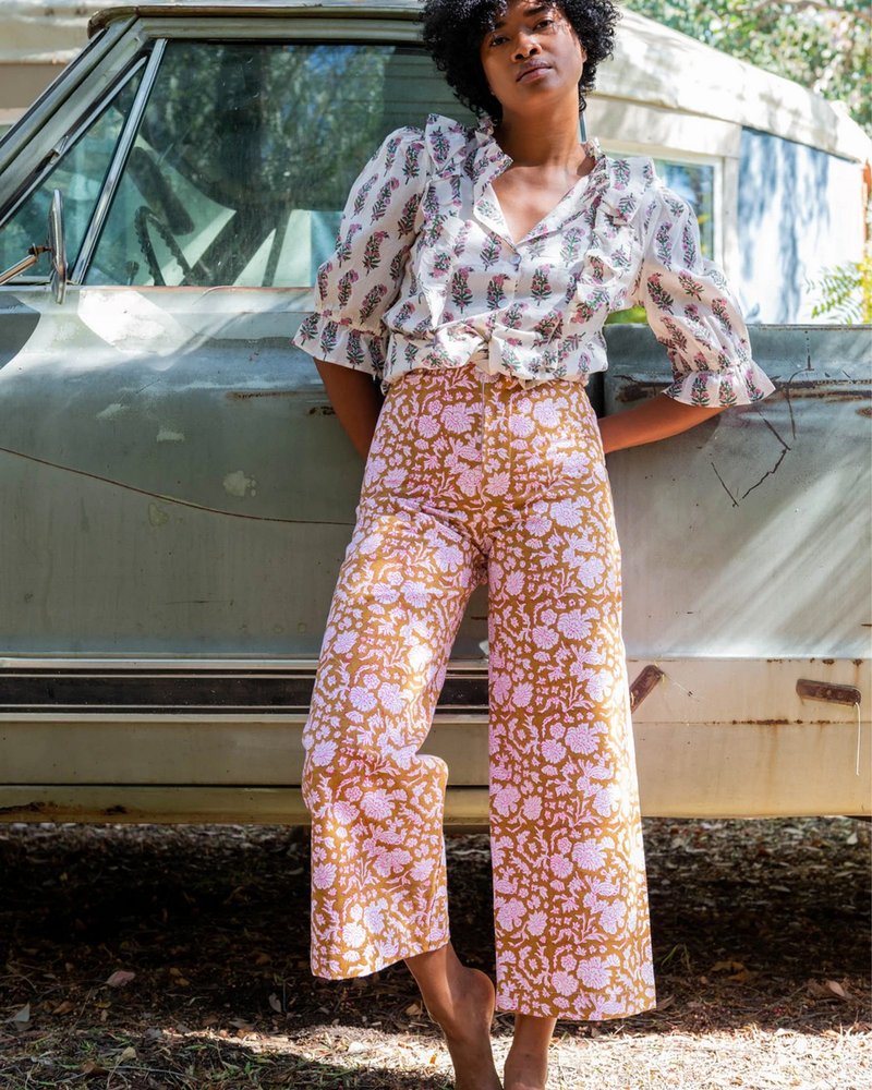 最終値引 SZ Blockprints DISCO PANTS ピンク XS Disco-Pants-in-Camel-Nila-