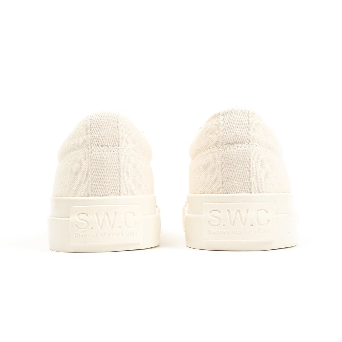 Stepney Workers Club DELLOW CANVAS SNEAKERS - RAW ECRU - Image 5 of 6