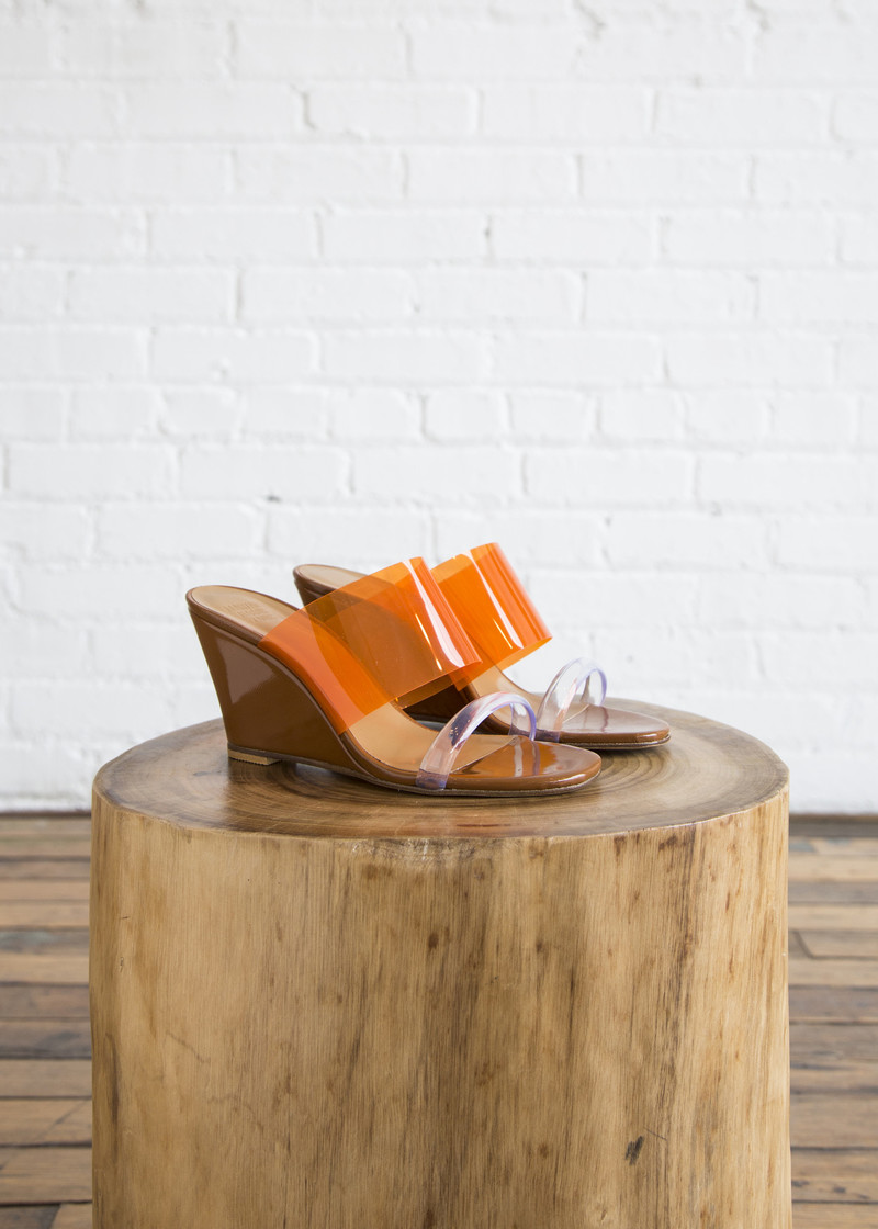 Maryam Nassir Zadeh Olympia Wedge Bark/Orange Garmentory