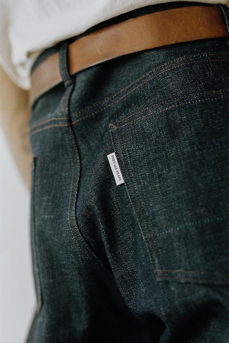 1回着用のみ ENDS and MEANS Denim Indigo XL ENDS and MEANS 5 Pocket Denim Washed Indigo – CUXTON HOUSE