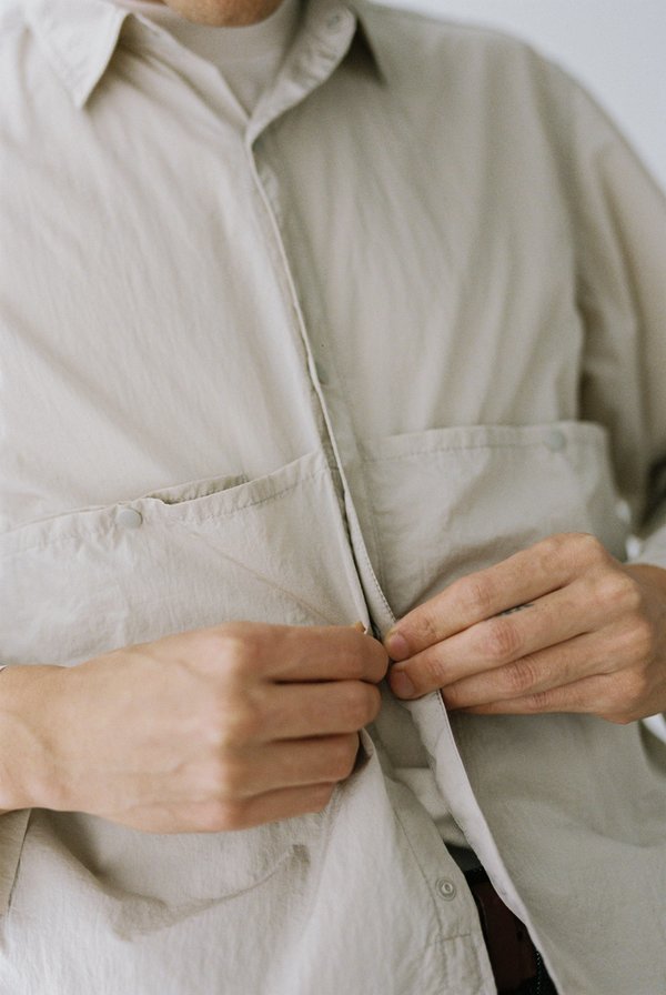 ENDS and MEANS Light Shirt Jacket - Light Beige | Garmentory