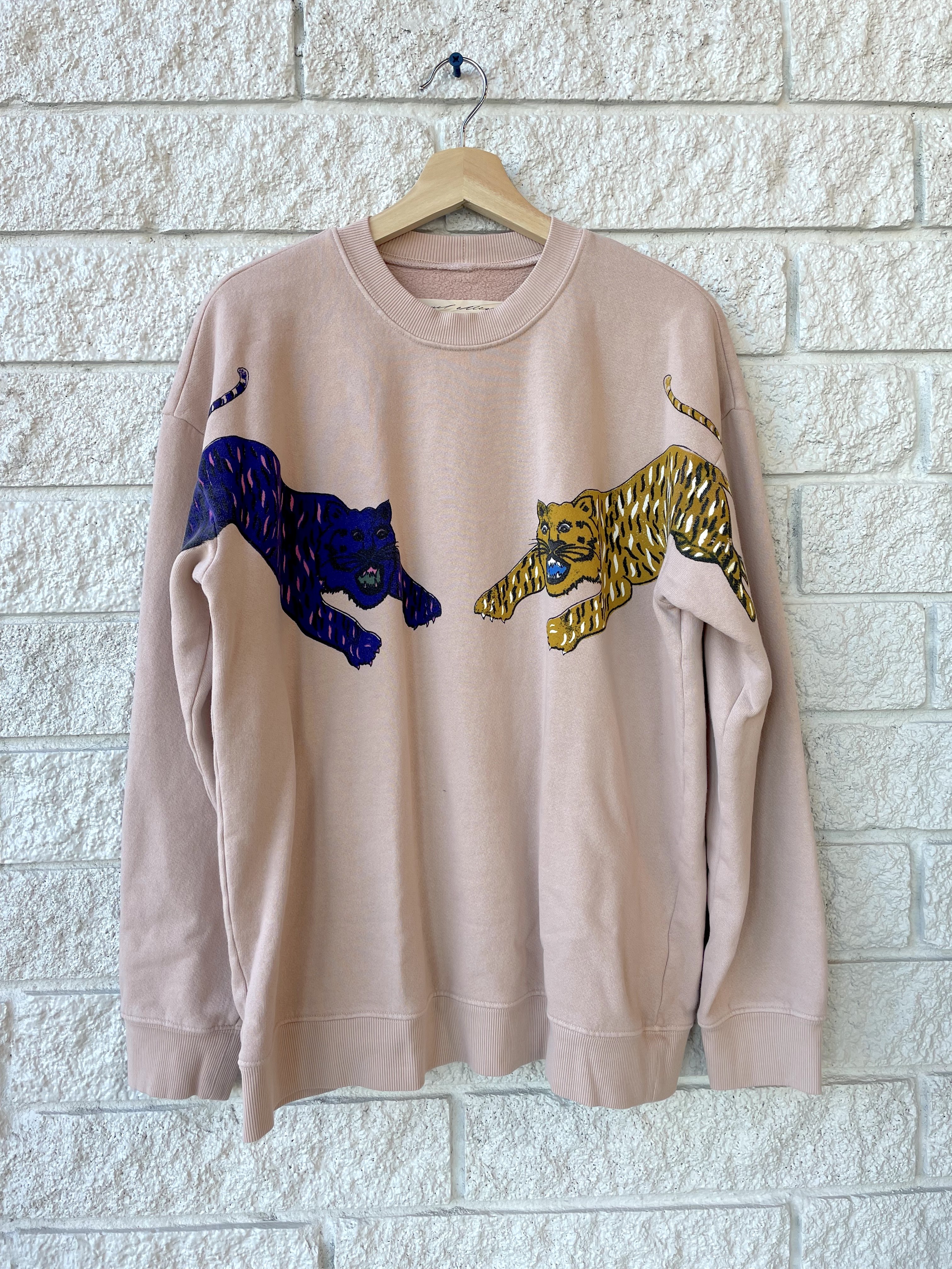 Raquel Allegra Drop Shoulder Sweatshirt - Petal Tiger | Garmentory