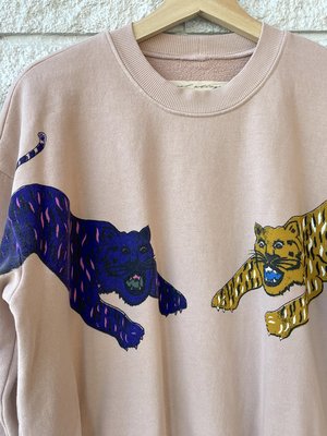 Raquel Allegra Drop Shoulder Sweatshirt - Petal Tiger | Garmentory