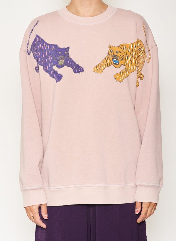 Raquel Allegra Drop Shoulder Sweatshirt - Petal Tiger | Garmentory