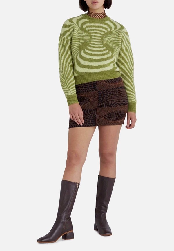 paloma wool MATRIX ニット　グリーン　新品 Medium Green Matrix Sweater – Prism Boutique