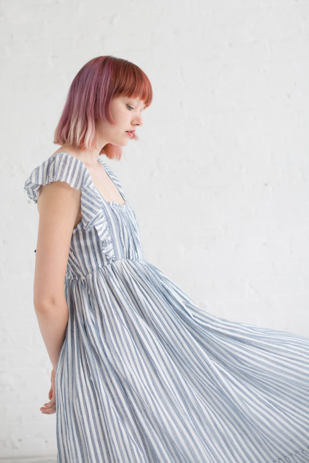 Ulla Johnson Ariane Dress in Marine Stripe | Garmentory