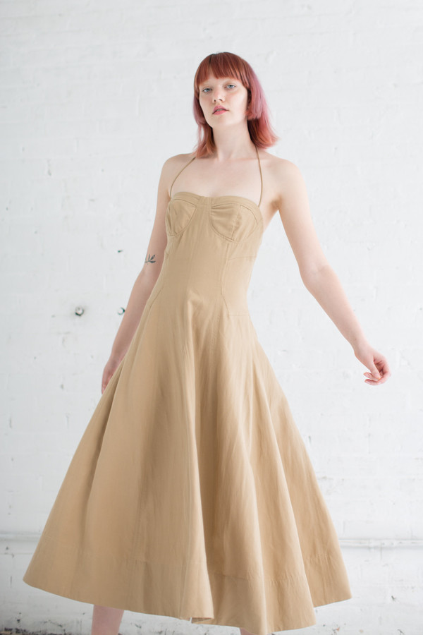 Ulla Johnson Paula Dress in Khaki | Garmentory