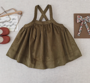 Kids Soor Ploom Eloise Pinafore - Moss | Garmentory