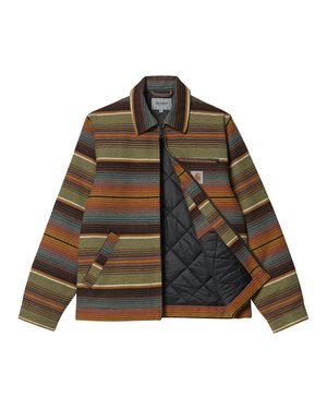 Carhartt Wip Detroit Tuscon Jacket - Tuscon Stripe Dollar Green