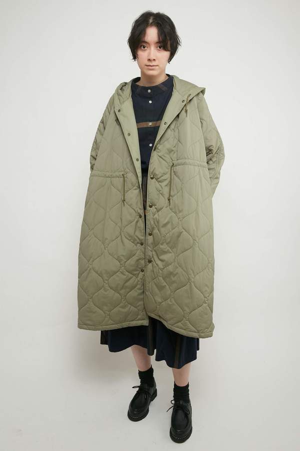 Beams Boy Quilt Hooded Coat - Olive | Garmentory
