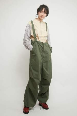 Beams Boy US ARMY Oversized Pants / Overalls - Olive | Garmentory