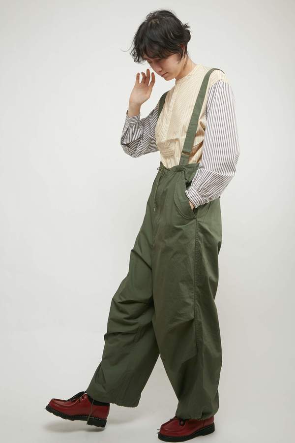 Beams Boy US ARMY Oversized Pants / Overalls - Olive | Garmentory