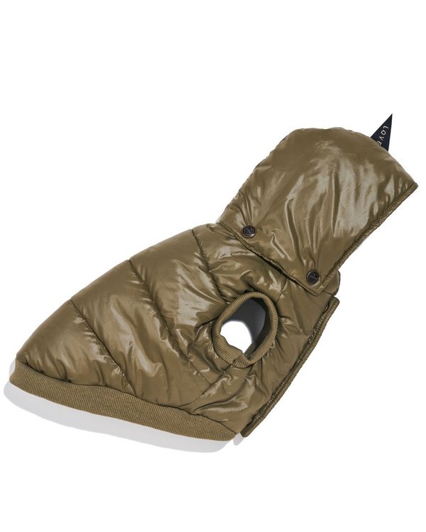 FOUND MY ANIMAL Puffer Removable Hood Coat - Olive