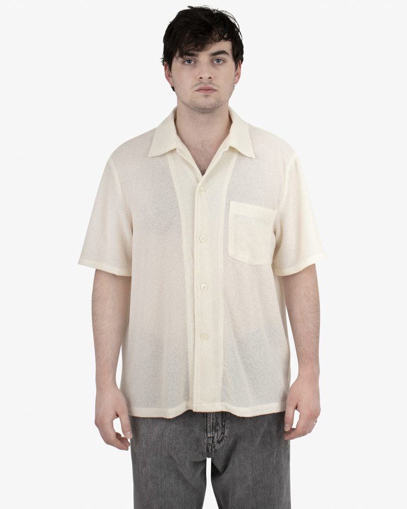 ★【OUR LEGACY】★BOX SHIRT SHORTSLEEVE WHITE BOUCL.E★ Our Legacy - Box Shirt Shortsleeve White Boucle