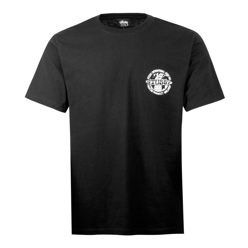 Stussy Worldwide Dot T-Shirt - Black | Garmentory