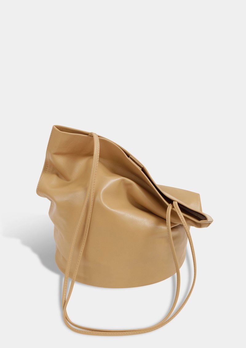 Modern Weaving SAMPLE Drape Oval Bucket bag - Camel | Garmentory