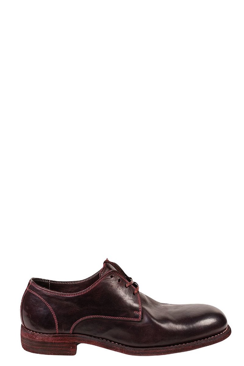 Guidi Tonal leather lace up - Burgundy Guidi Tonal leather lace up - Burgundy