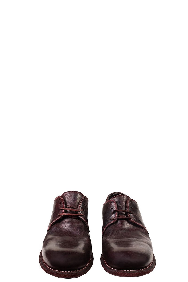 Guidi Tonal leather lace up - Burgundy Guidi Tonal leather lace up - Burgundy
