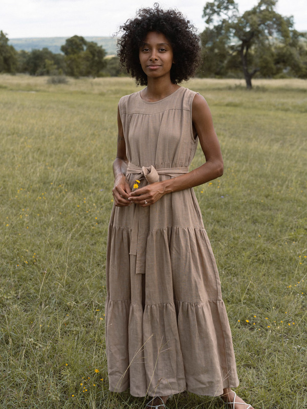 LAUDE the Label Tiered Maxi Dress - Mocha