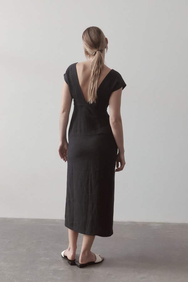 St. Agni Origami Dress - Black | Garmentory