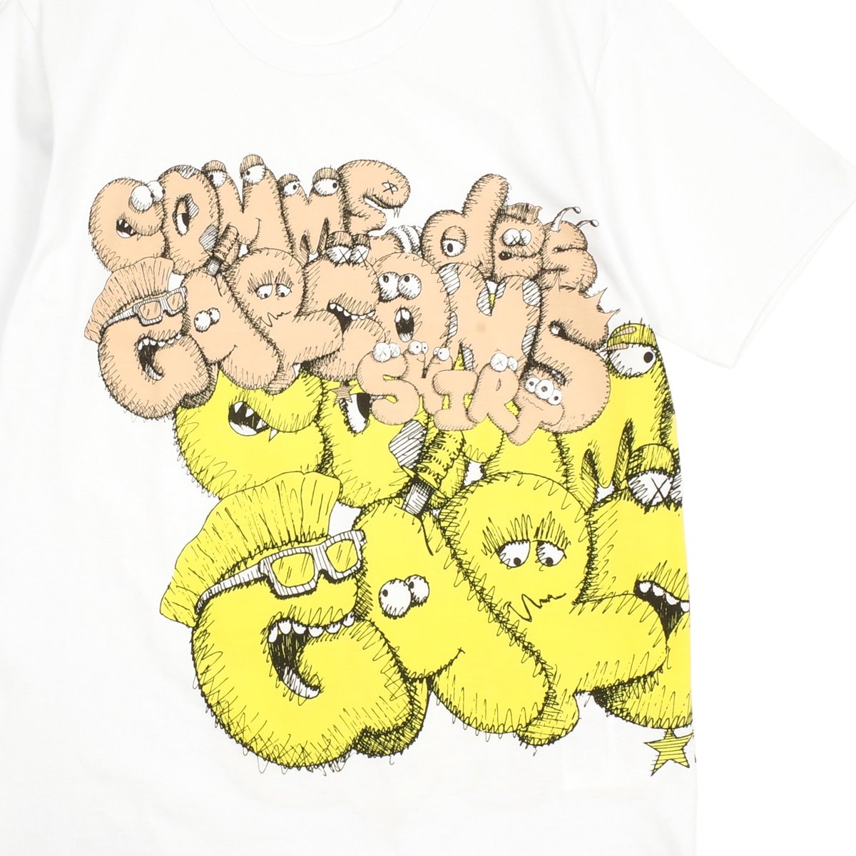 Comme des Garçons SHIRT X KAWS SHORT SLEEVE T-SHIRT - WHITE/PRINT