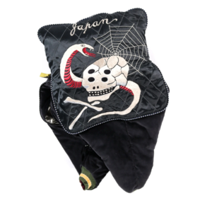 KAPITAL SULFER DYED VELVET SHAM BOMBER JACKET - RAIN-SKULL/SNAKE