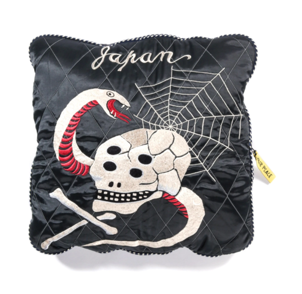 KAPITAL SULFER DYED VELVET SHAM BOMBER JACKET - RAIN-SKULL/SNAKE