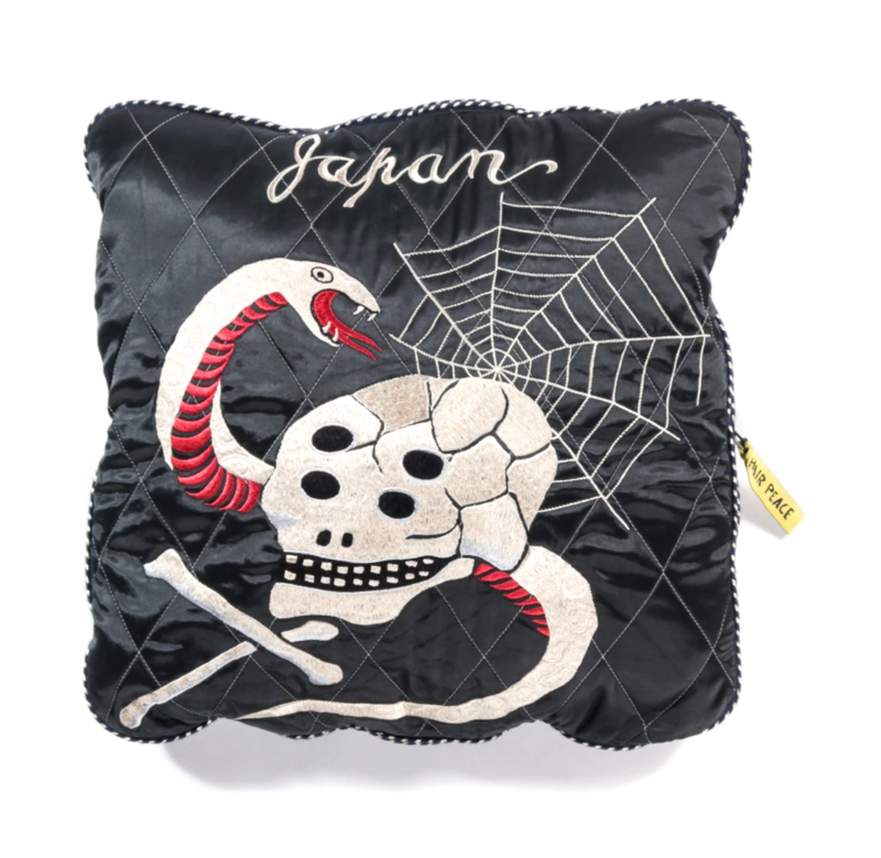KAPITAL SULFER DYED VELVET SHAM BOMBER JACKET - RAIN-SKULL