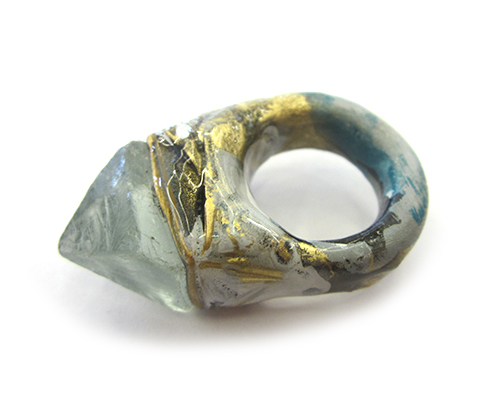 Adina Mills Protector Ring with Flourite Adina Mills Protector Ring with Flourite