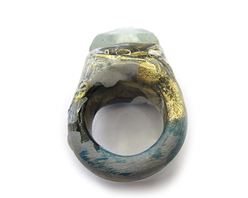 Adina Mills Protector Ring with Flourite Adina Mills Protector Ring with Flourite