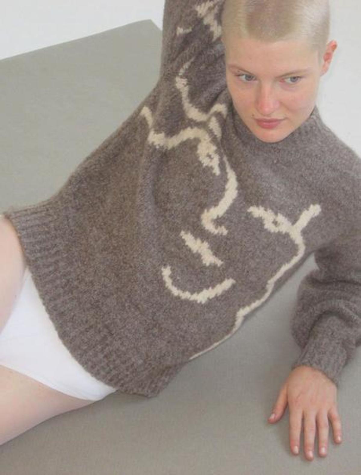 Paloma Wool Anita Face Sweater - Taupe | Garmentory
