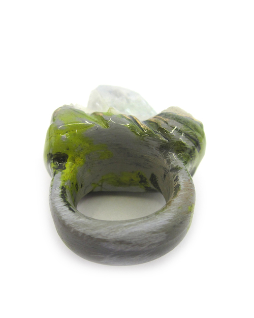 Adina Mills Green Crown Ring With Apophyllite Cluster Adina Mills Green Crown Ring With Apophyllite Cluster