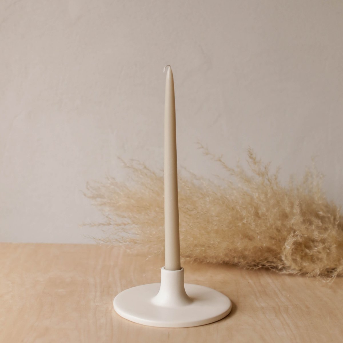 THE FLORAL SOCIETY Ceramic Taper Holder - White - Image 2 of 3