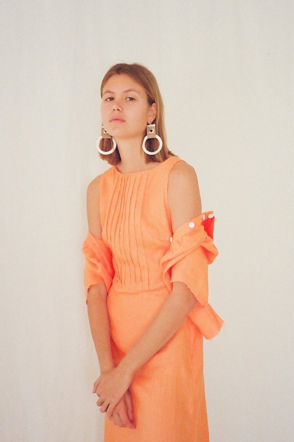 Muse the Label Cora Dress - Tangerine | Garmentory