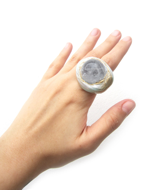 Adina Mills The Knowing Quartz Globe Ring Adina Mills The Knowing Quartz Globe Ring