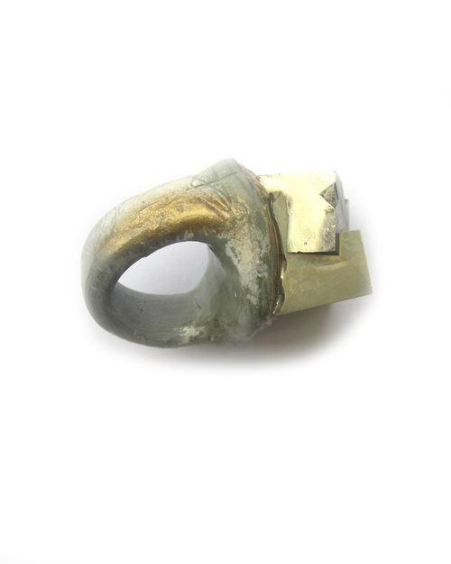 Adina Mills The Align Pyrite Cube Ring Adina Mills The Align Pyrite Cube Ring