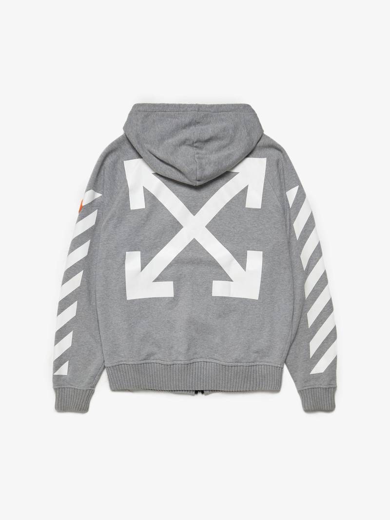 【関税込み】Moncler オフホワイト ロゴアップリケ フーディ 希少コラボ・正規品】MONCLER×Off-White モンクレール×オフ