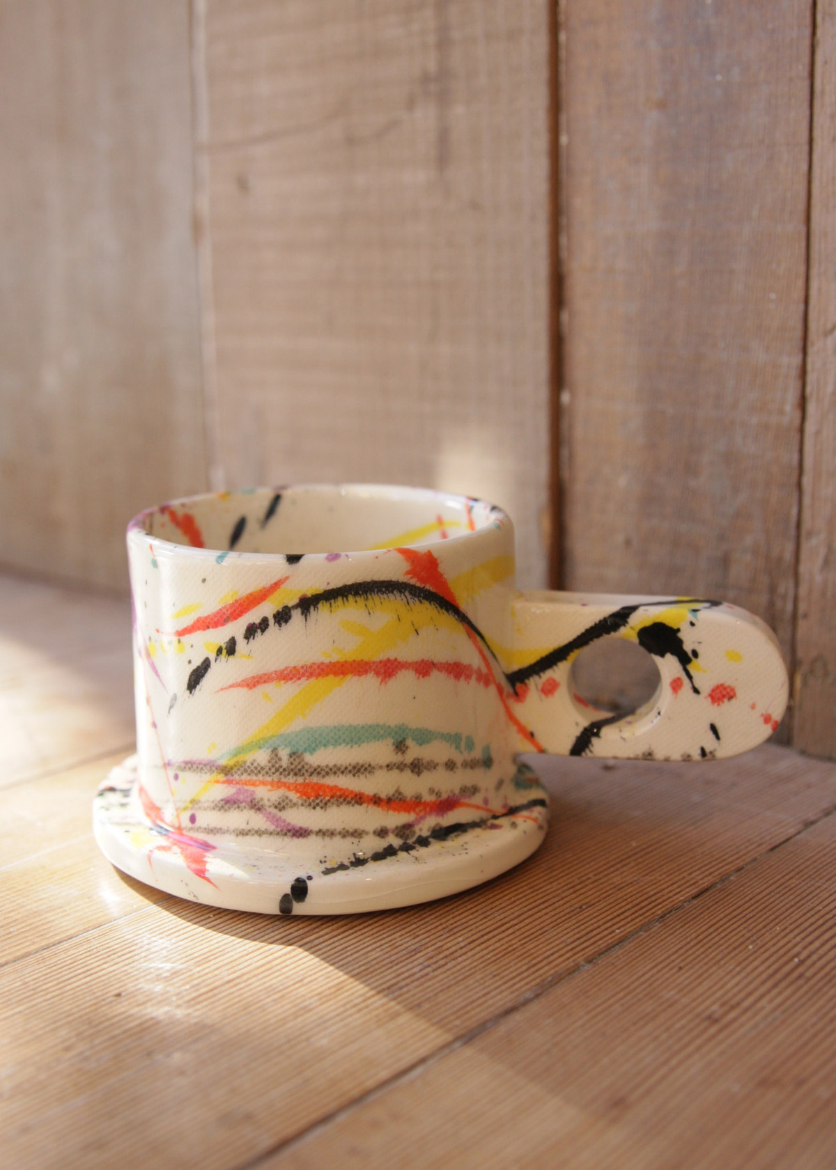 Echo Park Pottery Splatter Mug White | Garmentory
