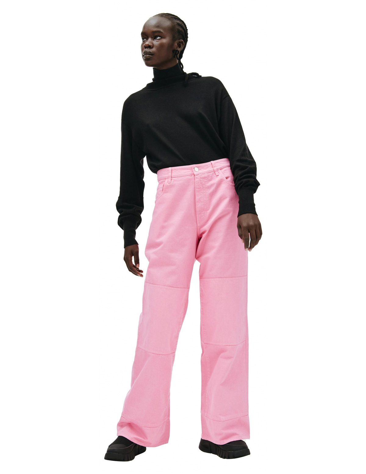 パンツ RAF SIMONS Women Straight Pants 221W317 PINK Raf-Simons-Denim-workwear-