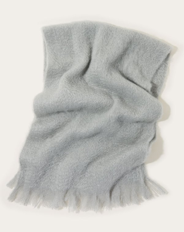 Mantas Ezcaray Mohair Shawl SCARF - Ice Grey