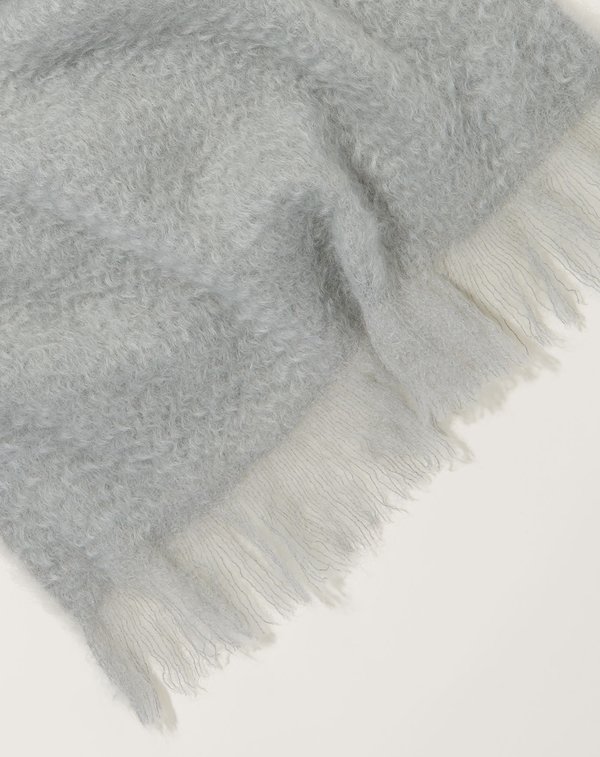 Mantas Ezcaray Mohair Shawl SCARF - Ice Grey