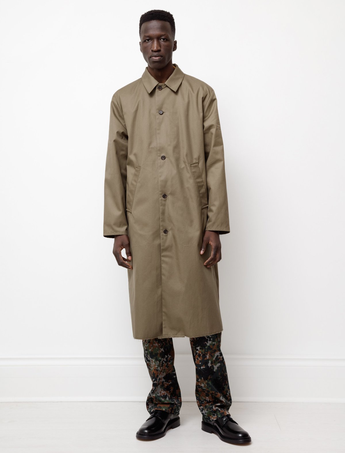 Camiel Fortgens Long Cotton Twill Coat - Green | Garmentory