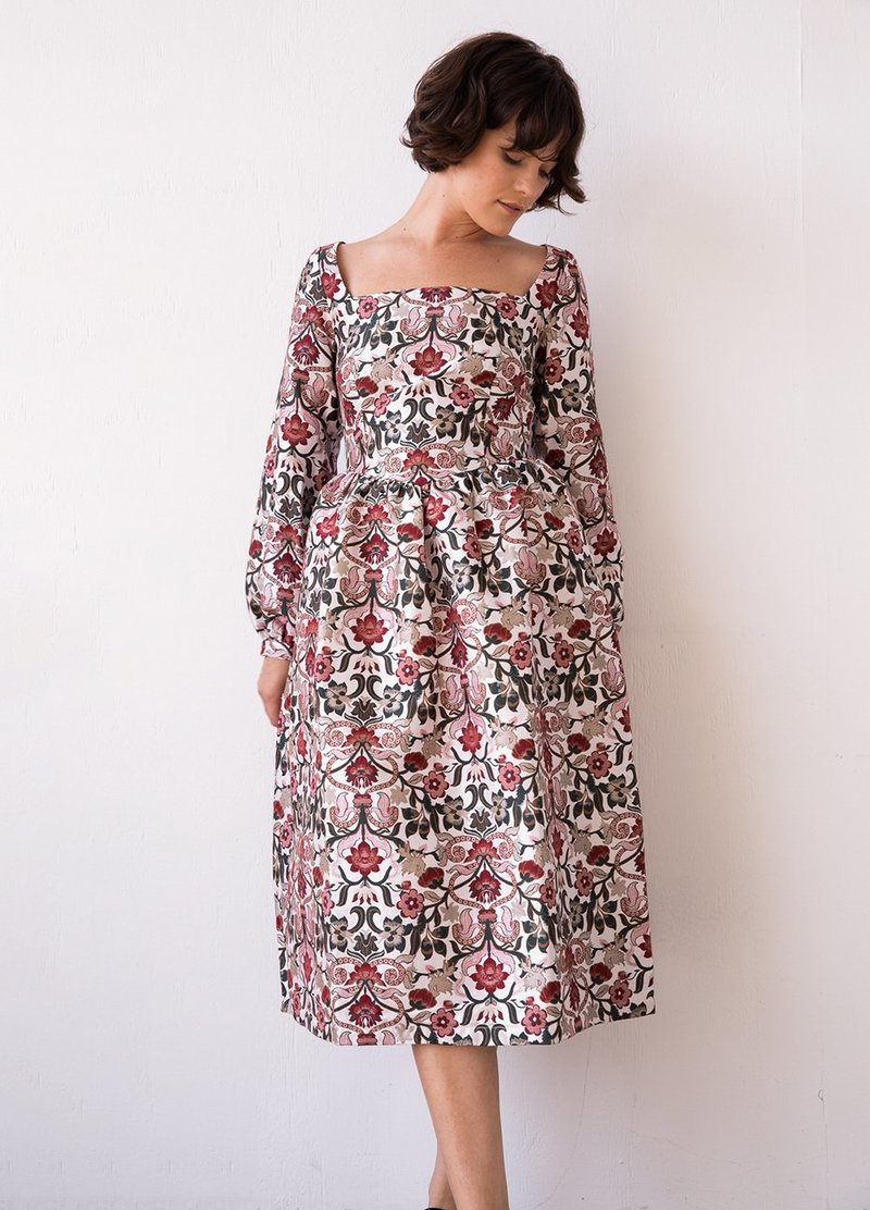 summer tight midi dresses The Summer Edit Ruched Front Cutout Bodycon Midi Dress with side slit